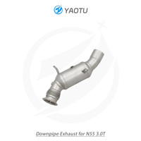 Tuyau d'échappement haute performance YT SS304 avec finition sablée et bouclier thermique pour BMW N55 3.0T, qualité supérieure, directement de l'usine