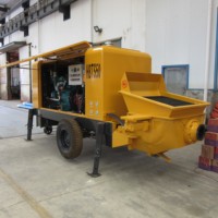 Pompe à béton diesel MINLE HBTS50 85 kW Yuchai avec valve Bolseen allemande et tuyau Manuli italien pour tunnels et barrages