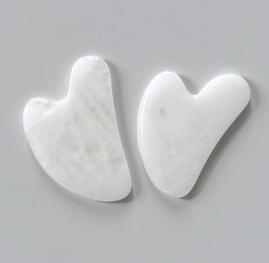 Outil de soin de la peau pour sculpter le visage, grattoir de beauté en jade blanc pour le lifting du visage - Product Image 1