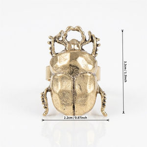 Bague NYY <span class=keywords><strong>vintage</strong></span> en métal Cigale <span class=keywords><strong>Coccinelle</strong></span> pour Femme et Homme, design créatif insecte, bague ajustable, bijoux de mode, <span class=keywords><strong>accessoires</strong></span> de fête - Product Image 6