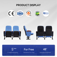 Chaise d'auditorium personnalisée en gros avec coque en plastique PP et sièges en tissu à ressort de récupération par gravité pour amphithéâtre universitaire