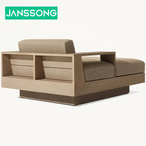 Tumbona de Jardín de Diseño Moderno y Lujoso para Villa, Sofá Cama para Piscina, Cabana, Tumbona de Alta Calidad, Resistente al Agua, de Madera de Teca para Hotel y Playa - Product Image 5