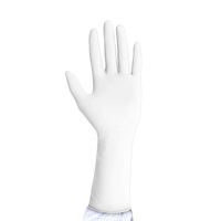 Gants en nitrile blancs durables CAMCLEAN GN3 de 12 pouces, classe 100, classe 1000, pour salle blanche industrielle et laboratoire