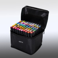 Nouveau design d'usine – Marqueur artistique permanent à double pointe (80, 100, 120 couleurs) à encre à base d'alcool, non toxique, avec pointes pinceau/PE
