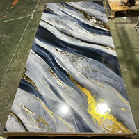 Panneau mural en PVC marbré haute flexibilité 2025, feuille de marbre en PVC UV avec livraison rapide