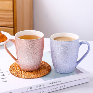 แก้วเซรามิกเคลือบด้านทรงกลม สีเหลืองอ่อน สำหรับกาแฟ ชา ของขวัญ ดีไซน์มินิมอล - Product Image 3