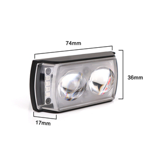 <span class=keywords><strong>Ex05</strong></span> 2 ống kính 6 màu LED sương mù ánh sáng ngắn ba mặt 12 Wát mini LED Spotlight Flash Đèn pha cho xe máy xe máy - Product Image 2