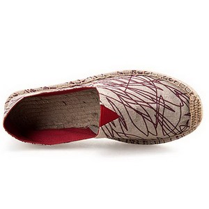 <span class=keywords><strong>Espadrillas</strong></span> in tela di cotone stampate personalizzate all'ingrosso da donna piatte - Product Image 4