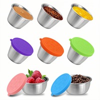 Gobelet à sauce en acier inoxydable 304 avec couvercle en silicone, récipient à condiments portable, bol à trempette anti-fuite pour barbecue, camping, extérieur