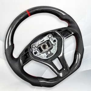Volant en cuir pour Mercedes-Benz W204 C63 W212 W218 W207 W172 W217 GLK W205 Volant personnalisé en fibre de carbone - Product Image 5