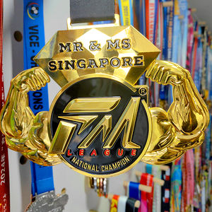 Di alta qualità Design personalizzato a buon mercato oro Fitness Sport medaglia in metallo Powerlifting peso medaglia - Product Image 3