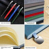 Carnet de notes élégant à couverture souple texturée gaufrée, résistant à l'usure, grande capacité, idéal pour les réunions et les études