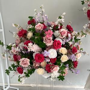 Wholesale Customized 50-80cm Wedding Event Decorative Table Centerpieces Pink <b>Artificial</b> Silk <b>Flower</b> Ball - Product Image 5