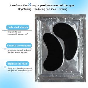 Patchs Hydrogel Noirs au Charbon Purifiant au Collagène pour les Yeux, Masque Anti-Cernes et Anti-Poches, Effet Raffermissant, Marque Privée - Product Image 2