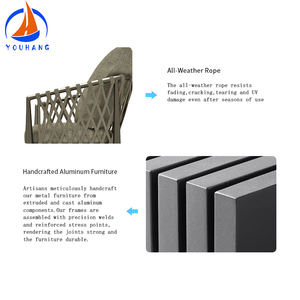 Chaise de terrasse en rotin design de luxe pour restaurant français d'extérieur meubles de patio vintage - Product Image 4