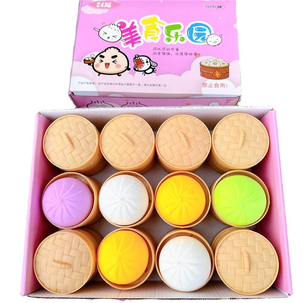 Colorful steamed buns