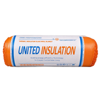 Rouleaux d'isolation thermique murale UET en laine de verre marron écologique, ignifuges classe A1, certification R1.3, pour l'Australie