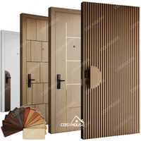 Porte extérieure et intérieure de luxe en bois d'aluminium et en acier Porte de l'entrée principale extérieure et intérieure pour maison appartement hôtel