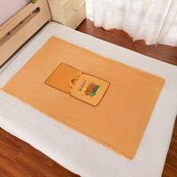Ensemble coussin et couverture mignon en forme de capybara, couverture en peluche chaude, sac 2 en 1, couverture portable pour voiture, couverture de bureau, couverture multifonctionnelle pour dormir, cadeau de Noël