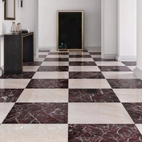 Carrelage en marbre rouge Rosso Levanto naturel poli pour sol, mur, villa, hôtel, maison, salle de bain, décoration intérieure