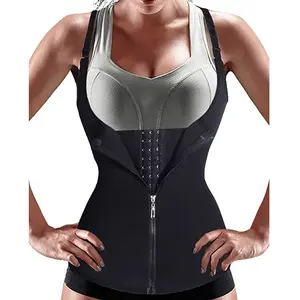 XINLANG女士腰部教练紧身胸衣拉链背心身体整形器背心，带可调节肩带