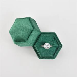 <strong>Luxury</strong> Custom Logo Suede Small Single Slots <strong>Ring</strong> <strong>Box</strong> Wholesale Hexagon Velvet <strong>Ring</strong> <strong>Box</strong> Travel Jewelry <strong>Box</strong> - Product Image 1