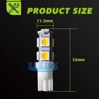 T10 W5W LED 194 168 5050 9 SMD Auto Seiten- und Rücklicht Glühbirne, Parkleuchte, Positionsleuchte DC12V Weiß Blau Rot Grün