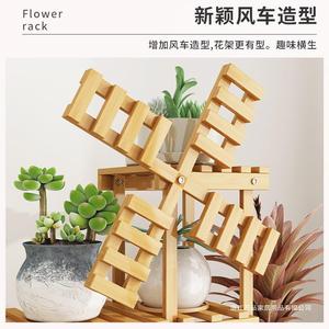 Soporte de Bambú para Plantas Suculentas, de Varios Niveles, 60x100 cm, Estante Modular para Flores de Interior, Unidad de Pie para Sala de Estar - Product Image 4