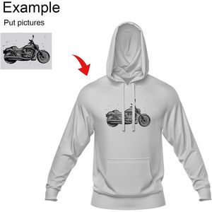 Custom Personalized Hoodie Men's 300 Grams French <b>Terry</b> Quick Dry Casual Sweatshirt With Pocket Design - Product Image 2