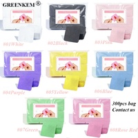 200 pièces rose coeur ongles coton tampon carré papillon fleur non pelucheux ongles coton lingettes étiquette privée boîte vernis à ongles enlever lingettes