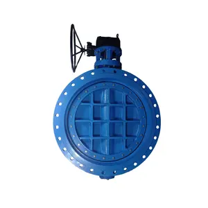 Factory Price Big Size Ductile Iron Double Disc Flanged Eccentric Butterfly Valve