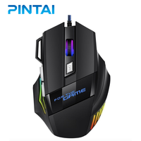 Mouse Gaming Optik Berkabel RGB Ergonomis USB untuk PC/Laptop/Desktop
