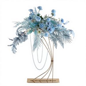 Soporte de Flores Acrílico Promise con Cuentas de Cristal, Ecológico, Color Personalizado, para Decoración de Bodas, Banquetes, Hogar y Hotel - Product Image 1