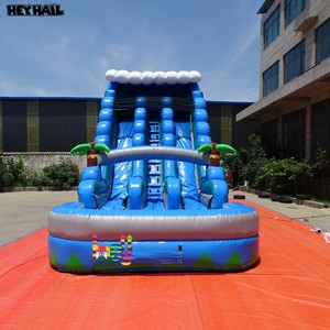 Venta al por Mayor de Fábrica, Tobogán de Agua de PVC de Nuevo Diseño para Niños, Doble Tobogán con <span class=keywords><strong>Piscina</strong></span> para Aventuras - Product Image 3