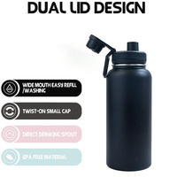 Botella de Agua de Acero Inoxidable al por Mayor, Jarra de Agua para Correr al Aire Libre, Logotipo Impreso en 3D, Termo de Doble Pared con Aislamiento al Vacío