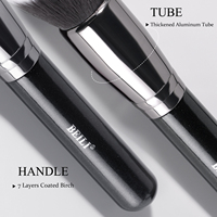 Ensemble de pinceaux de maquillage de luxe personnalisés en poils synthétiques pour poudre visage, highlighter, fard à paupières et gloss à lèvres
