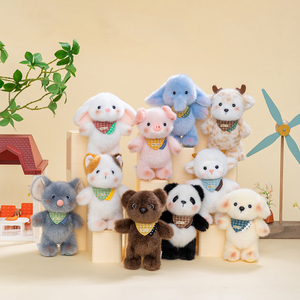 Serie Puff: Colgantes de animales de peluche, Muñecos de <span class=keywords><strong>mono</strong></span>, elefante y cachorro, Juguetes de peluche de algodón, Llaveros, Muñecos para máquina de garras, Juguetes de animales de peluche - Product Image 3