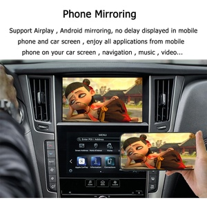 Xe trang bị thêm IOS không dây Carplay đơn vị Android Màn hình tự động phản ánh giao diện Video cho Infiniti Q50 QX50 Q60 q50s OEM nâng cấp - Product Image 6