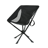 Nouvelle Arrivée Chaise de Camping Noire en Stock Fournisseur d'Usine Chaise Lune Pliante Portable en Alliage d'Aluminium Personnalisation Disponible avec Faible MOQ