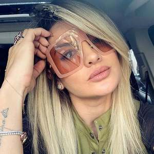 Lunettes de soleil carrées vintage personnalisées avec logo, grande taille, pour femmes, collection 2020, vente chaude - Product Image 2