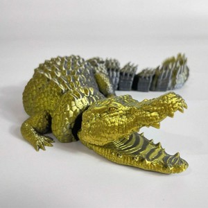 Figurine de crocodile en verre imprimée en 3D, jouet animal best-seller transfrontalier pour la maternité - Product Image 1
