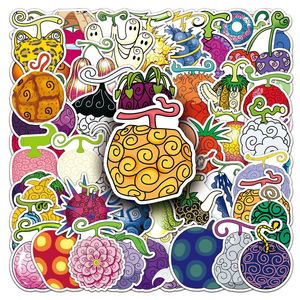 Nuevo diseño 52 unids/bolsa a prueba de agua extraíble Anime Devil Fruit pegatinas de vinilo para monopatín teléfono portátil Decoración - Product Image 4