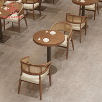 Canapé personnalisé pour café, restaurant rapide, café commercial, banquette de restaurant en bois, mobilier de restauration, ensemble table et chaises