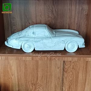 ศิลปะหัตถกรรมในร่มขนาดเล็กรูปปั้นรถยนต์หินอ่อนสีดำรูปปั้นหินนามธรรม - Product Image 6