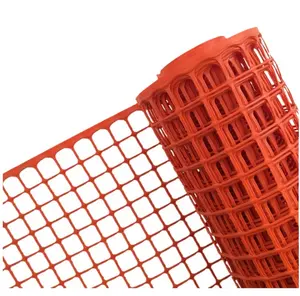 Cheap Garden Poultry Temporary Square Plastic Mesh Rigid Plastic Fence With Edges Orange Security Fence