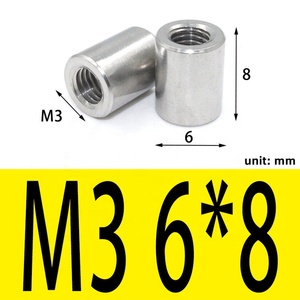 Thép không gỉ SS304 M3 M4 M5 M6 M8 M10 M12 M14 M16 M20 Vòng nội bộ ren khớp nối Thùng tay áo hạt - Product Image 5