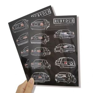Feuilles d'autocollants publicitaires en vinyle PVC résistant aux UV et à l'eau, découpées à la forme, avec logo personnalisé, adhésives - Product Image 3