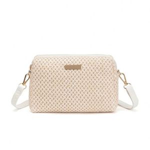 Strandtaschen für Damen Runde Bambus-Handtasche für Mädchen Kleine Geflochtene Gelatine-Tasche mit Handgriff - Product Image 5