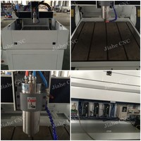 Machine de gravure sur pierre à 4 axes JK-6060 avec composants de moteur PLC, table 600x600mm, AC380V, longueur de coupe personnalisable 3200mm