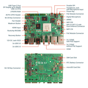 Radxa ROCK 5T RK3588 одноплатный компьютер Восьмиядерный процессор двойной 2,5G Ethernet порт LPDDR5 <span class=keywords><strong>Raspberry</strong></span> <span class=keywords><strong>Pi</strong></span> Замена - Product Image 6